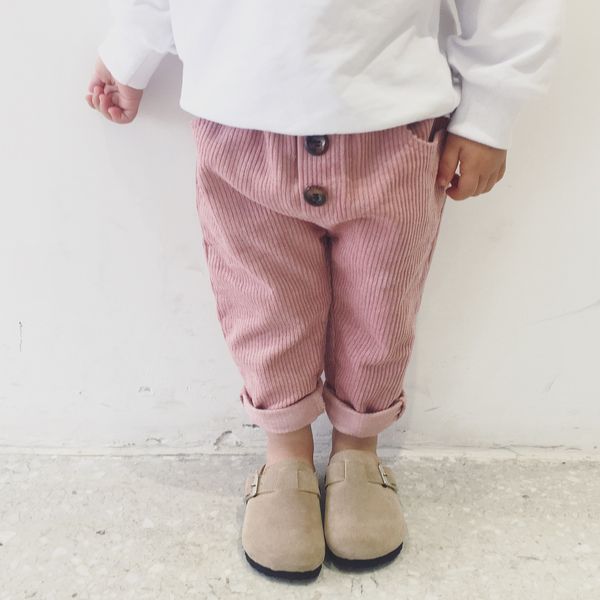

children pants corduroy kids spring autumn clothing girls trousers for baby boys harem pants toddlers solid ribbed, Blue