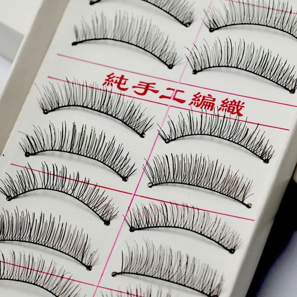 

pairs false eyelashes handmade natural slender full strip cross reusable cruelty makeup eyelash extension supplies1