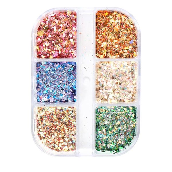 

nail glitter 1 box sequins art stickers irregular shape decoration, Silver;gold