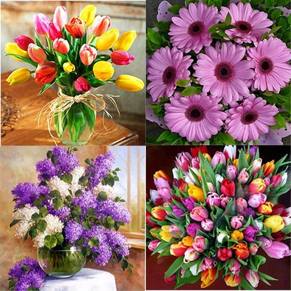 

diamond painting diy sets flower full round square drill rhinestone embroidery picture cross stitch kit handmade art decor gift