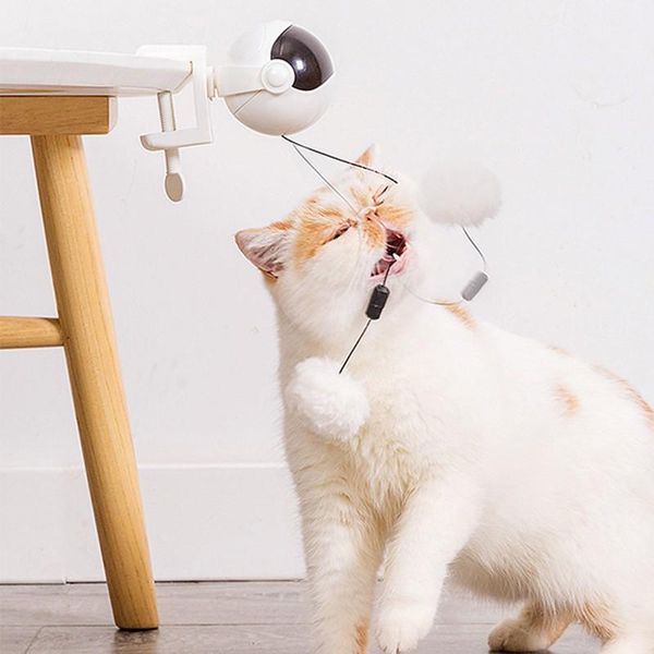 

cat toys funny pet automatic teaser toy interactive electric training puzzler lifting flutter rotating ball