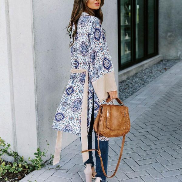 

women's swimwear summer womens beige flowy kimono casual half sleeve cardigan open front dress printed chiffon blouse loose cover up 2, White;black