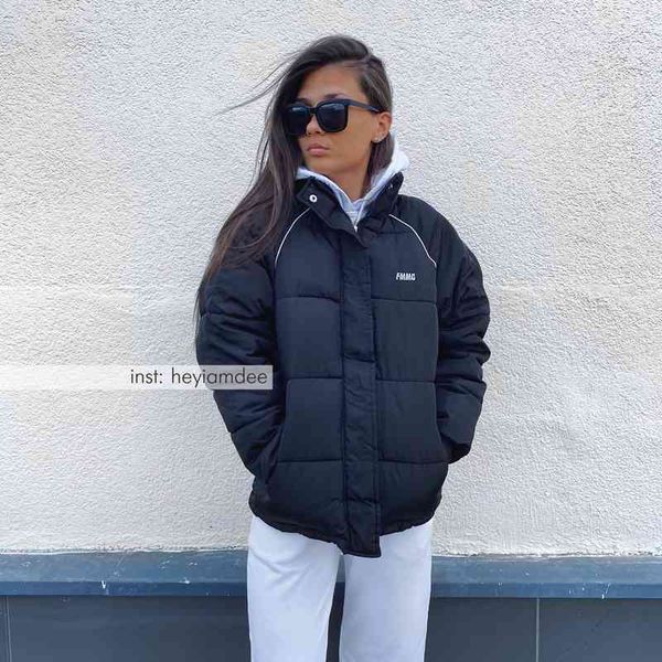 

winter new style stand-up collar loose all-match men and women thick down cotton student padded et, Black