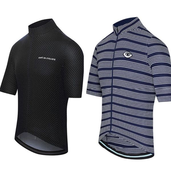 

racing sets cafe du cycliste 2021 cycling shirts set men summer bike ciclismo bicycle clothing bib gel shorts ropa de hombre, Black;blue