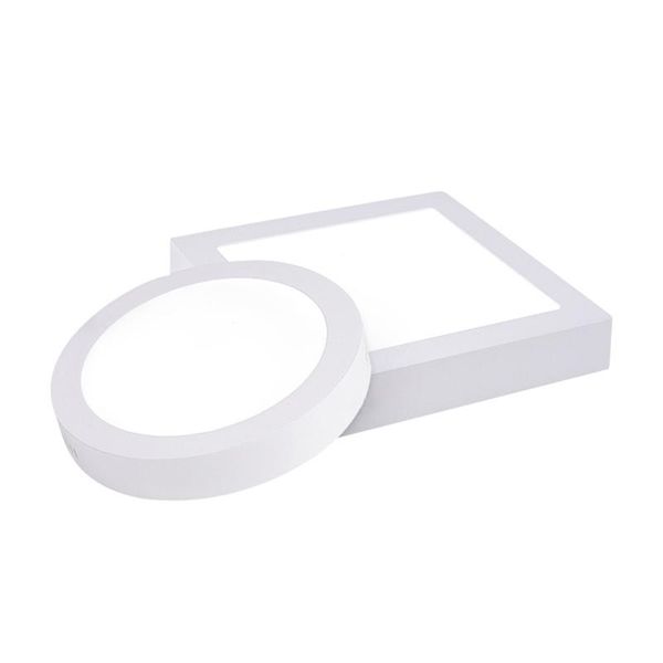 

pcs/lot led panel light 6w 12w 18w 25w round square spotlights lamp surface mounted indoor lighting ceiling ac85-265v lights
