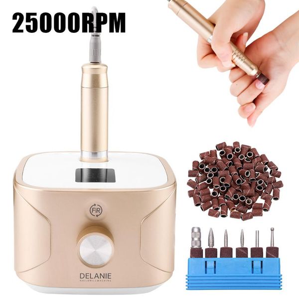 

nail drill & accessories 25000rpm machine for acrylic gel removal electric manicure set file kit tools professional salon use