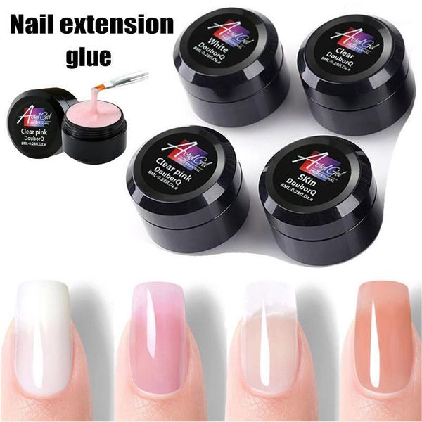 

gel hard finger nail extension uv led jelly acrylic builder fast dry m881, Red;pink