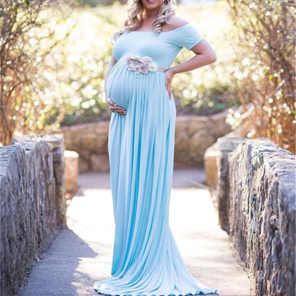 

maternity dresses dress for pography women pregnant po shoot summer short sleeve mesh sheer long pregnancy clothes no belt, White