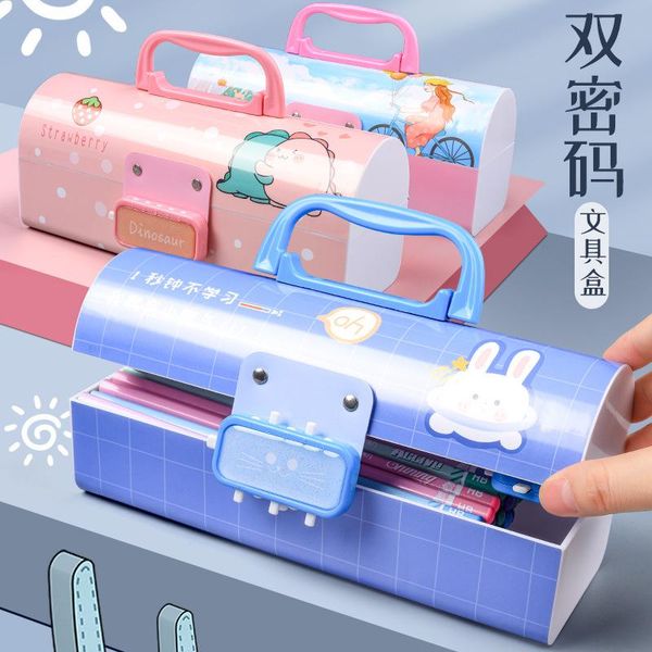

japanese kawaii simple large-capacity pencil case student pen holder kindergarten pupils children school supplies bags