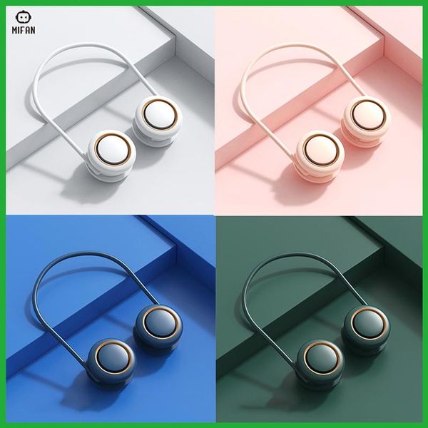 

electric fans portable fan neck mini cooling usb plastic rechargeable 3 level for home office outdoor summer quiet air cooler