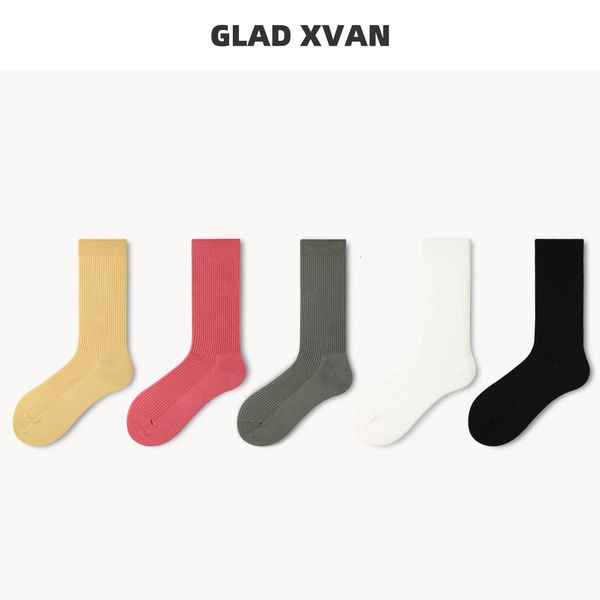 

head socks children's double needle pile leisure cotton style women's fashion candy color medium tube, Black;white