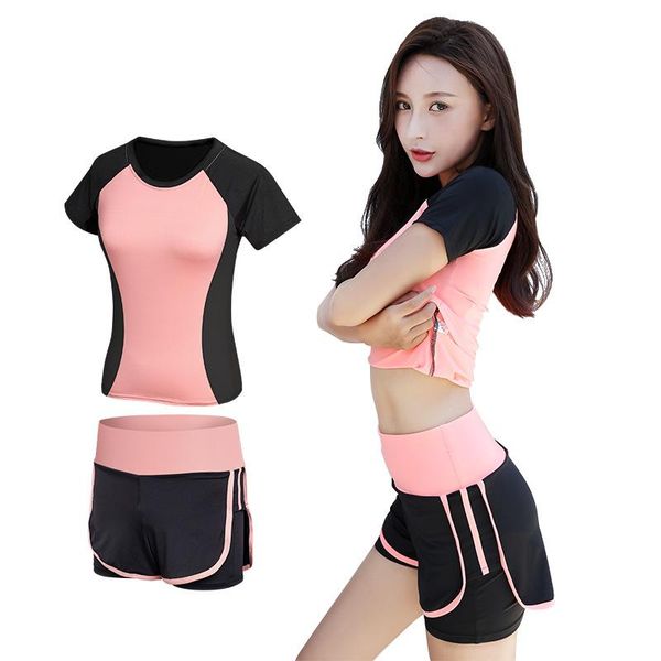 

gym clothing 2021 2pcs sports woman sportswear yoga set tracksuit for women short pants+gym fitness suits sport, White;black