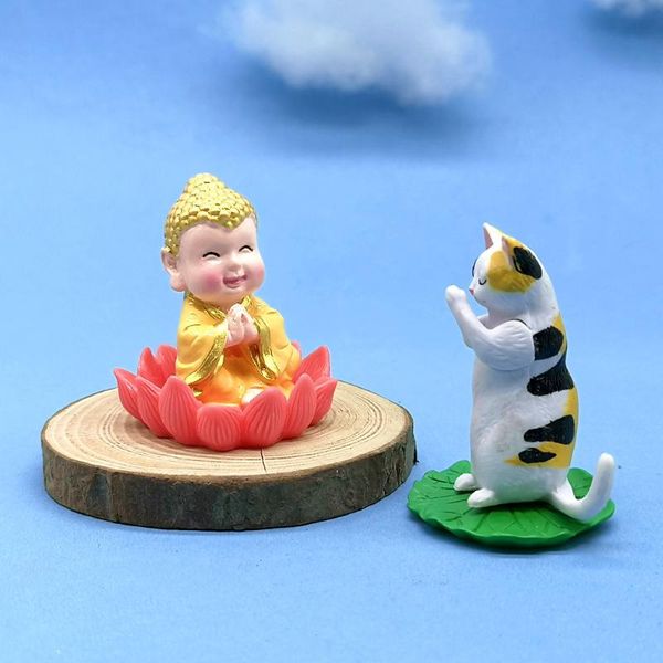 

decorative objects & figurines buddha prayer 3d model figurine garden fairy decor glass diy home decoration miniature resin craft modern sta