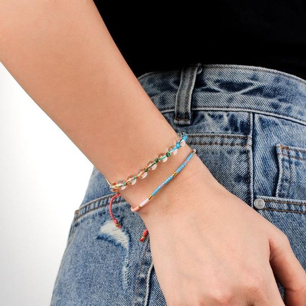 

charm bracelets kelitch transparent crystal beads rope fashion women bangles jewelry 2021 spain accessories, Golden;silver