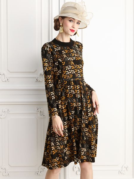 

mink velvet dress early autumn clothing 2021 new womens high-end famous brand temperament youthful-looking noble lady base dress, Black;gray