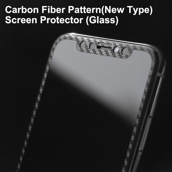 

cell phone screen protectors carbon fiber pattern 3d protector cover glass for 11 pro max full tempered hd film x xr xs