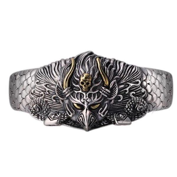 

charm bracelets punk personality domineering eagle open retro bracelet rock motorcycle jewelry for men, Golden;silver