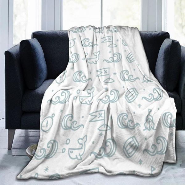 

blankets flannel blanket cute sailor elements ultra-soft micro fleece for bathrobe sofa bed travel home winter spring fall