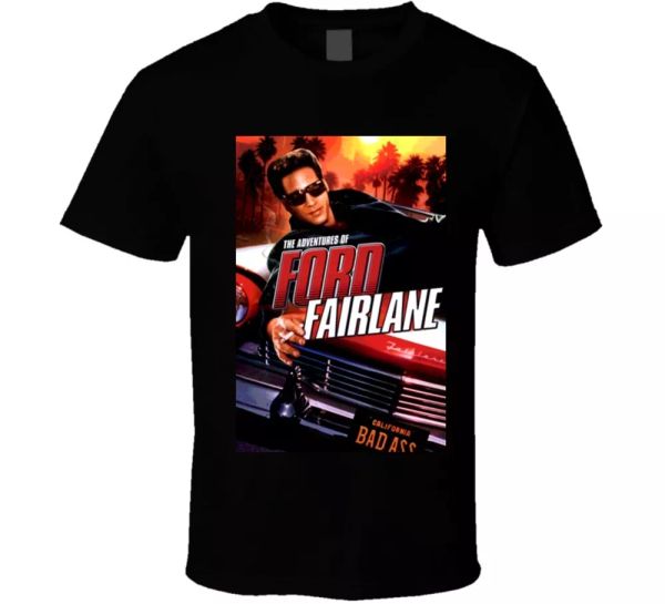 

ford fairlane andrew dice clay funny retro t shirt, White;black