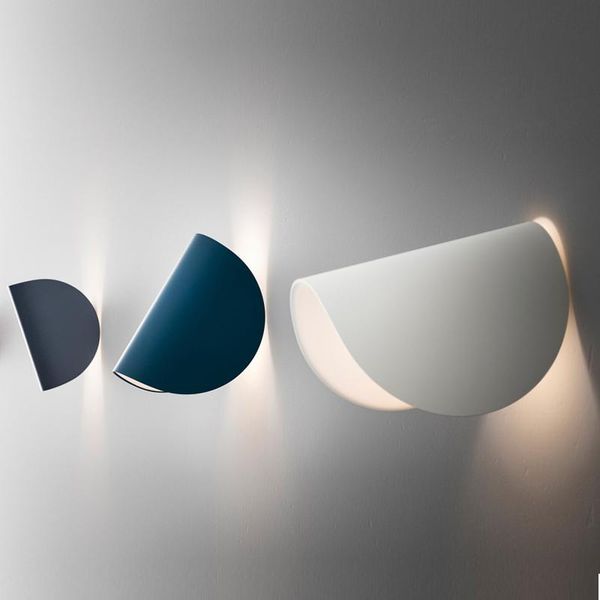 

modern minimalist creative living room background wall lamp nordic bedroom bedside exhibition hall study rotatable led color wal