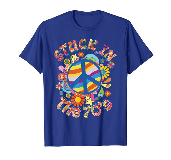

Groovy Retro Seventies T-Shirt Stuck In The 70s Flower Power, Mainly pictures