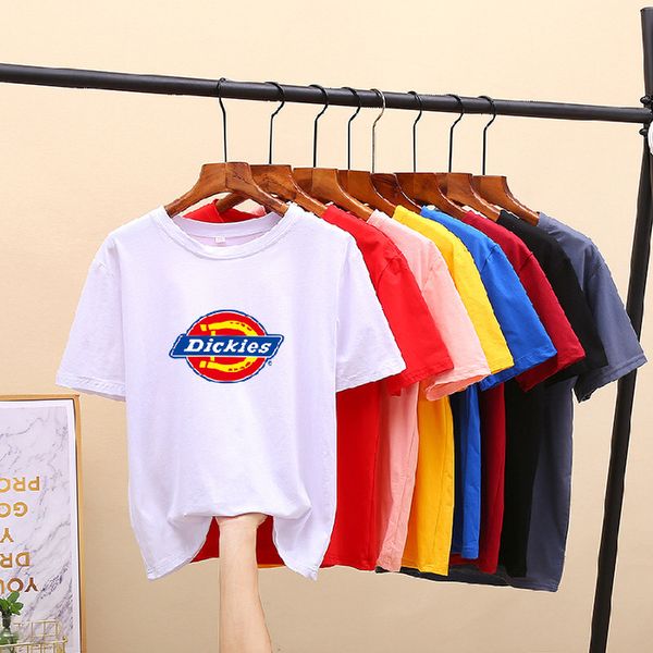 

t shirt fashion brand women's short sleeve loose top, White