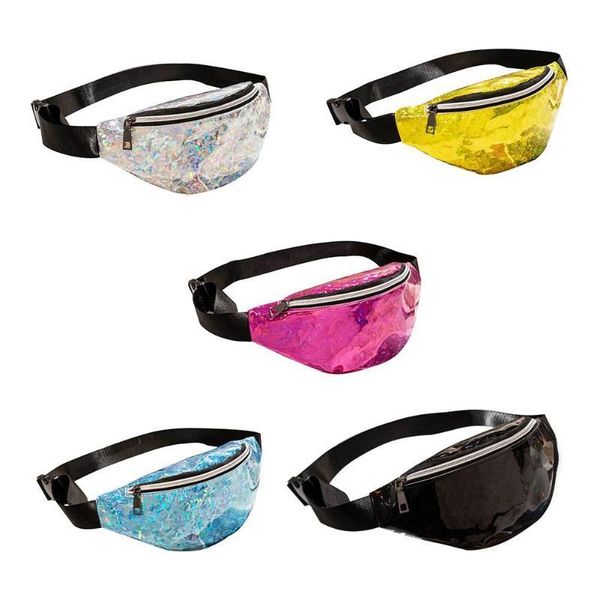 

waist bags sports fashion women sequins packs pu leather shoulder chest