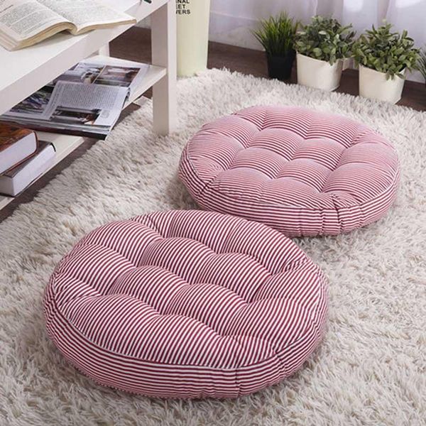 

cushion/decorative pillow 1pcs round thicken seat cushion hassock chair pad futon