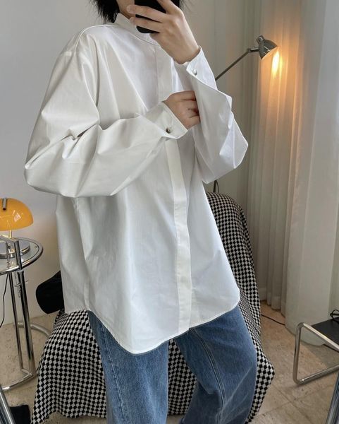 

women's suits & blazers summer woman fashion oversize cotton shirt, White;black