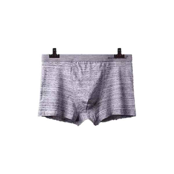 

3pieces of four seasons mid waist men's loose size legged pants fashion pure cotton breathable boxing underwear underpants, Black;white