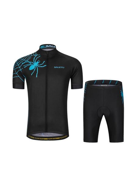 

racing sets 2021 cycling triathlon bicycle clothing breathable mountain quick-dry bib gel, Black;blue