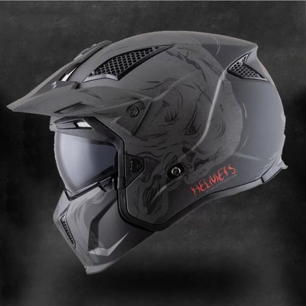 

authentic profession motorcross off-road motorcycle helmet men personality full face locomotive pull four highway safety helmets