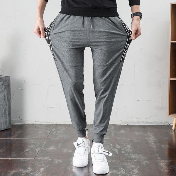 

men's pants kksky 2021 cotton sport joggers running sweatpants men winter letter sportswear trousers homme oversized 4xl, Black
