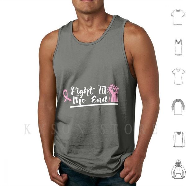 

cancer anti tank vest sleeveless breast month run ribbon, White;black