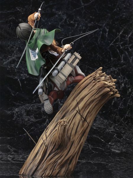 Anime Attack on Titan Artfx J Levi Renewal Package Ver. PVC Action Figure Anime Figure Modello Giocattoli Bambola da collezione Regalo X0522