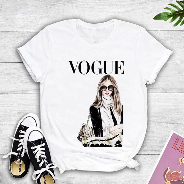 

women's t-shirt wvioce fashion vogue princess ladies t shirt women ullzang girl printed 90s female grunge aesthetic graphic tee, White