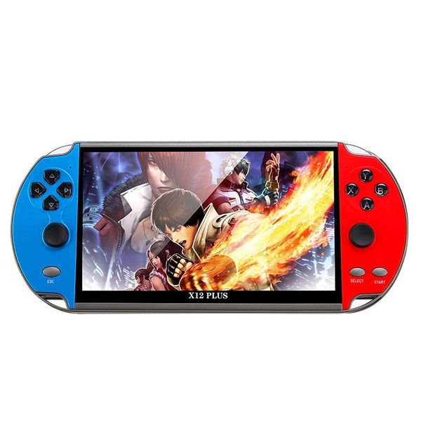 

portable game players x12 plus 7 inch video console built in 1000 games 16gb handheld double joystick controller spupport av output tf card