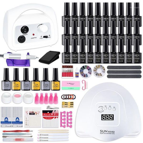 

manicure set gel nail polish with uv lamp and drill machine for drying1
