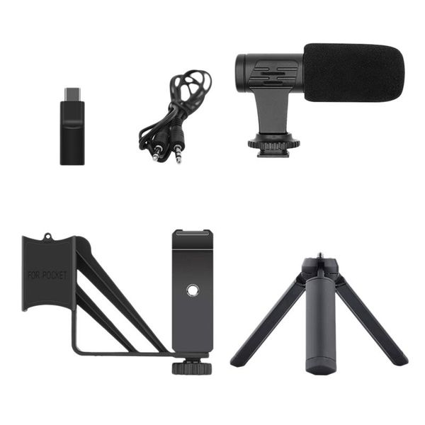 

aabb-for pocket phone mount folding tripod 3.5mm mic adapter microphone data cable for dji osmo camera extension accessor microphones