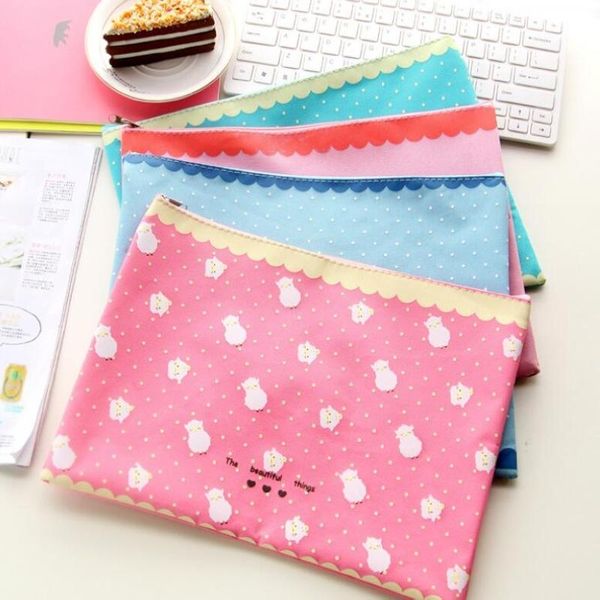

business card files korea oxford accordion file folder a4 paper for documents bag kicute sheep organizer office school supplies