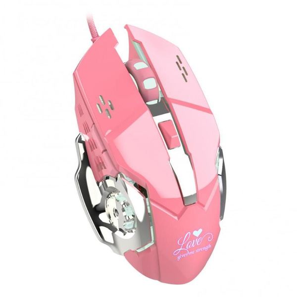 

mice wired 3200dpi 6 button white light office gaming mouse computer lapaccessory