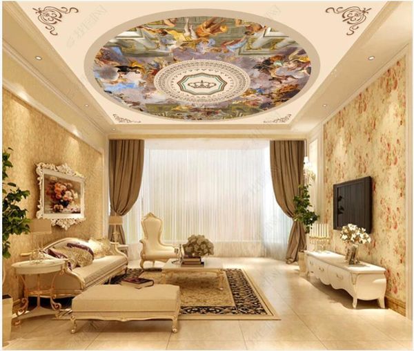 

custom po 3d ceiling murals wallpaper european classical character oil painting wall for walls 3 d wallpapers