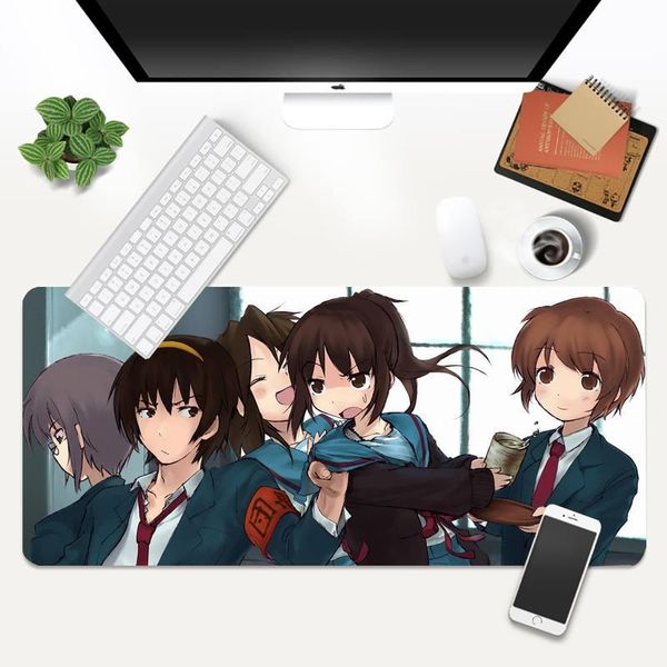 

mouse pads & wrist rests the melancholy of haruhi suzumiya anime diy game mousepad xl large gamer keyboard pc desk mat takuo computer tablet