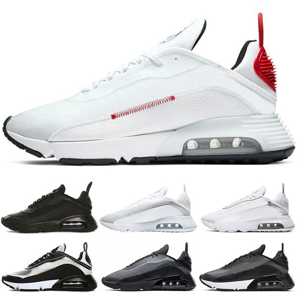 

2021 original 2090 running shoes men women pure platinum brushstroke triple black clean white oreo fire pink neon highligter aurora green sn