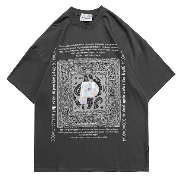 

polo shirt cashew graphic flowers hip hop streetwear tshirt men harajuku letter t-shirt short sleeve cotton black clci, White;black