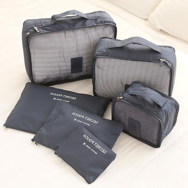 

storage bags 6pcs/set travel bag high capacity clothes tidy pouch luggage organizer portable container waterproof case