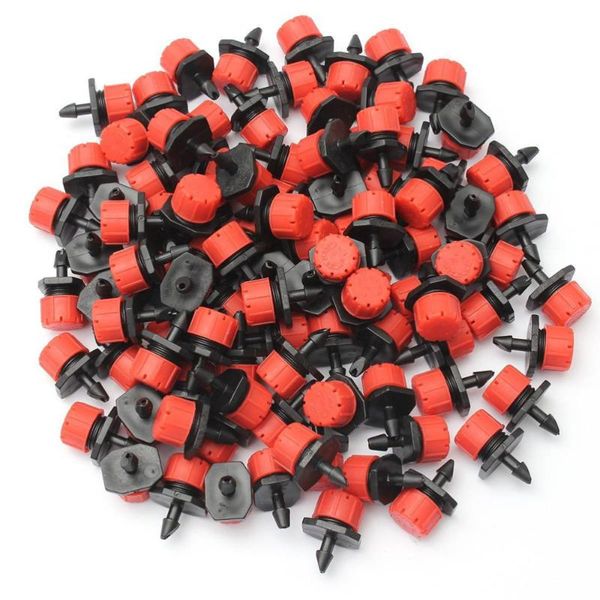 

watering equipments 100pcs micro irrigation sprinklers adjustable emitters stake water dripper