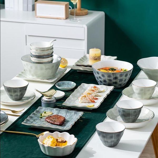 

dishes & plates simply luxury plate set creative porcelain vintage wind gift boxes vajilla completa dinnerware di50pz