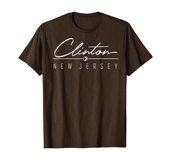 

Clinton, NJ T-Shirt, White;black