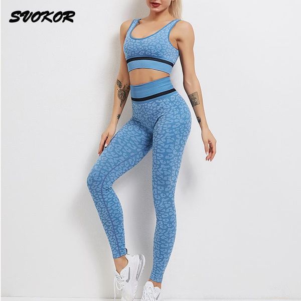 

yoga outfit svokor leopard women gym sets workout fitness set stretch sport for suit leggings 2pcs sportswear